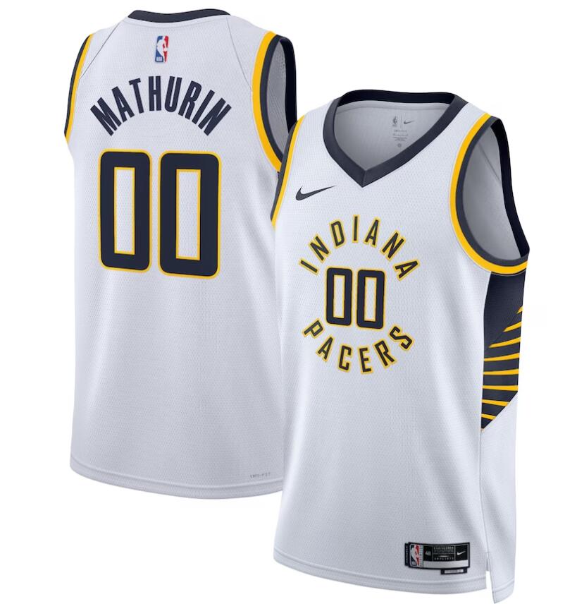 Men Indiana Pacers #00 Bennedict Mathurin white Nike Association Edition Swingman NBA Jersey->customized mlb jersey->Custom Jersey